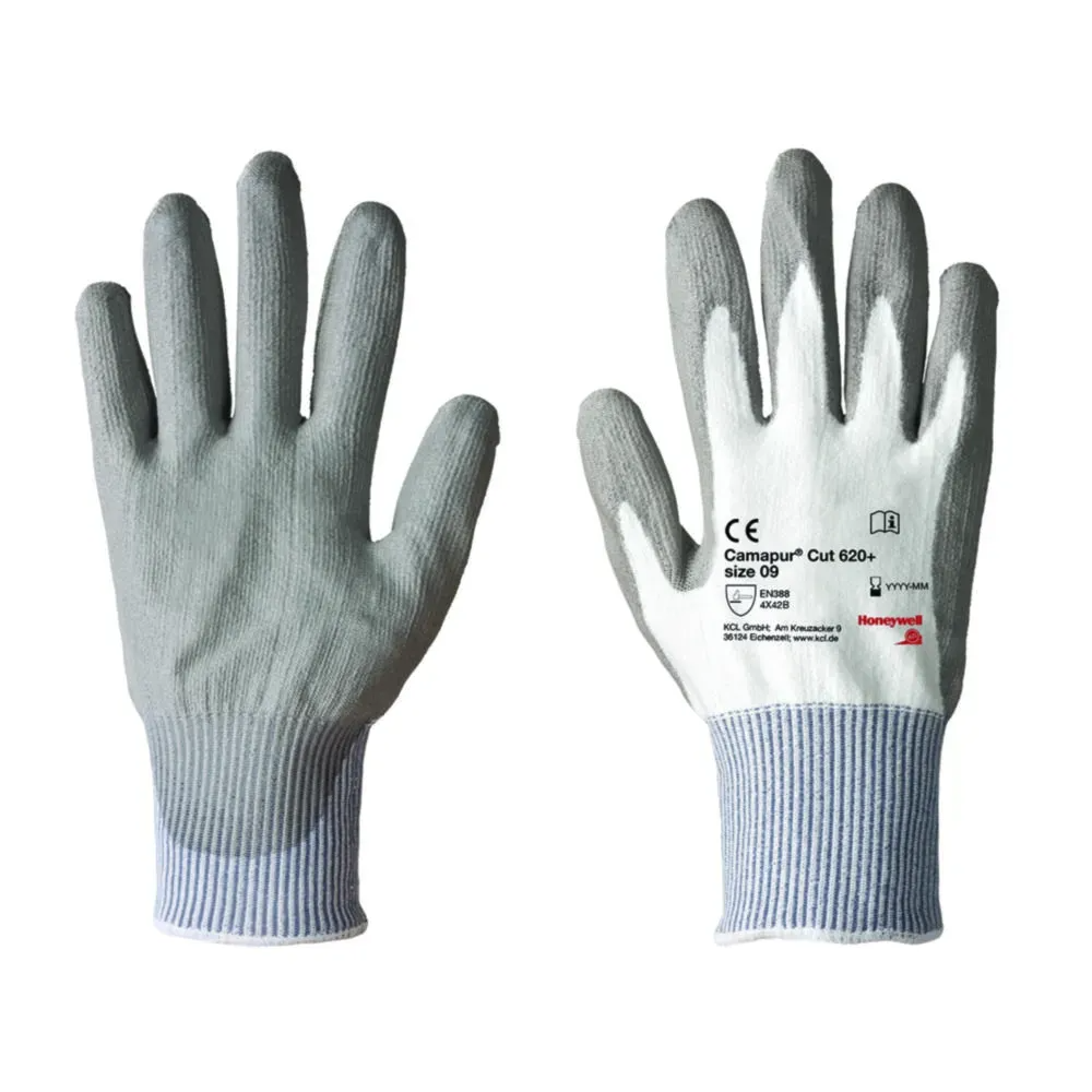 Camapur Dyneema 620 skærefast monteringshandske - hvid PU-belagt arbejdshandske i Dyneema® med PU i håndflade og fingerspidser 11 - XXL