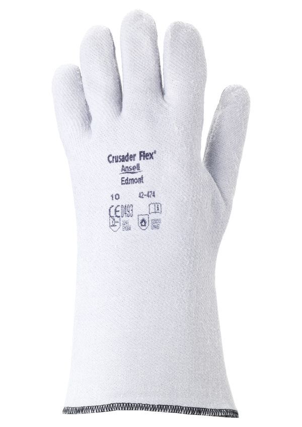 Ansell ActivArmr 42-474 Nitrildyppet varmefast handske på svedabsorberende fiberfor, længde 330 mm 10 - XL