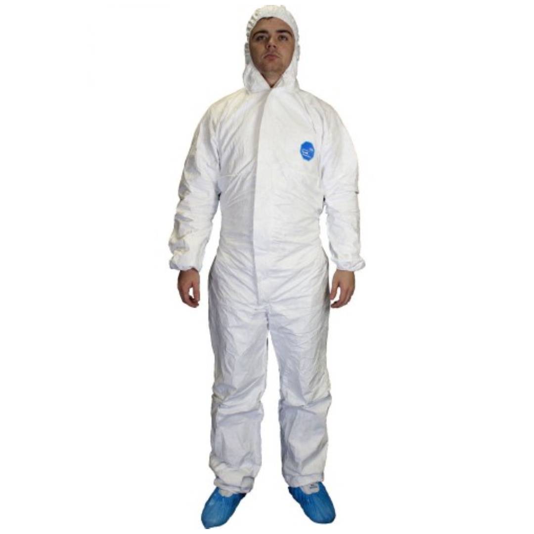 Beskyttelsesdragt, Tyvek 500 Xpert Coverall Type 5/6 Classic, CHF5 / CHF5a, type 5/6 mod støv, med hætte, samt lynlås, elastik i ærmer, XLarge