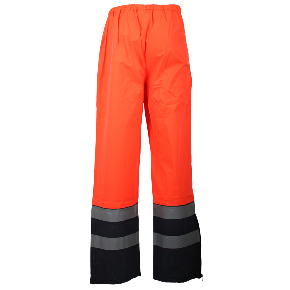 Regnbukser i orange/blå Hi-Viz, EN 471 Klasse 1 smidigt åndbart og strækbar materiale Medium