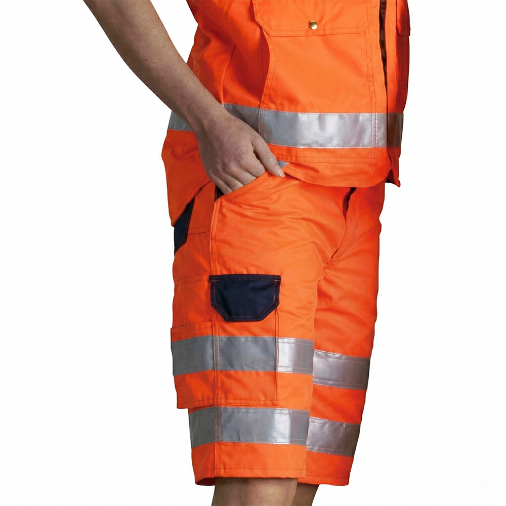 Arbejdsshorts i Hi-Viz Orange med reflekser og mørkeblå effekter 76