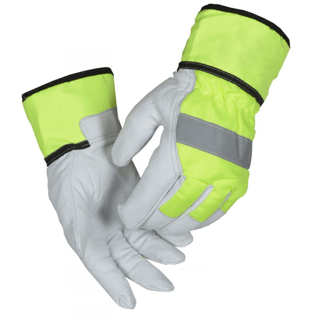 SIGNAL. Smidig skindhandske, Hi-Viz fluorescerende gul vandafvisende overhånd, 13-625 10 - XL