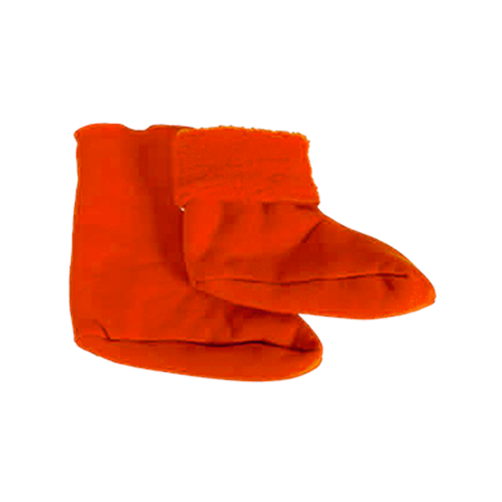 Kraftig klassisk Termosokker i orange fiberpels højde 25 cm syet med fladlock 41