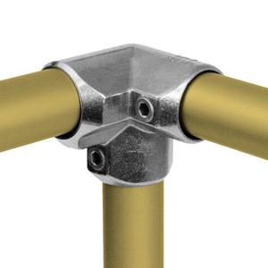 3-vejs hjørne-top - fitting L20 - 42,4 mm (L20-7), Kee lite alu rørfitting.