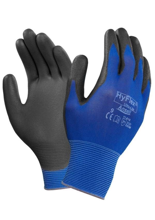 Ansell HyFlex 11-618 Ultralet monteringshandske, længde 195-245 mm 9 - L