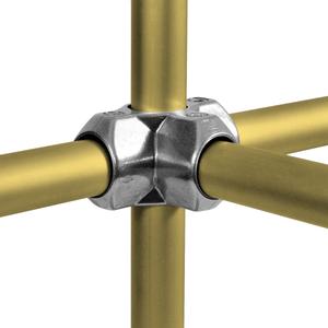 3-vejs kryds - fitting L35 - 33,7 mm (L35-6), Kee lite alu rørfitting.