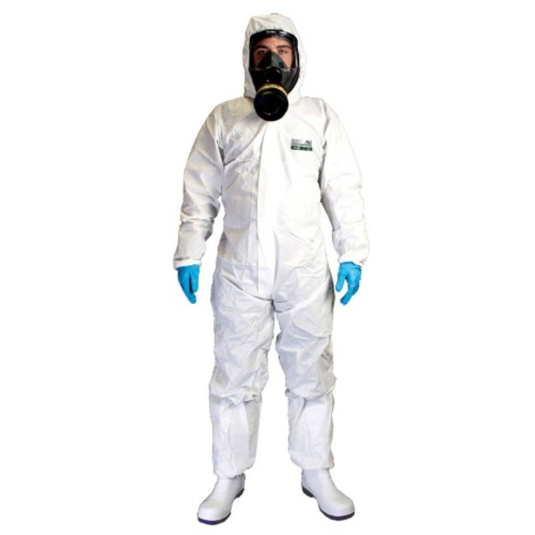 CHEMSPLASH EKA 55 COVERALL Hvid beskyttelsesdragt, Microporous Eco, 2511 - TYPE 5B/6B, antistatisk, latex og silikone fri Medium