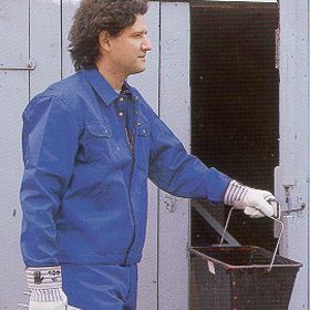 Arbejdsjakke, polyester/bomuld, koboltblå M (104)