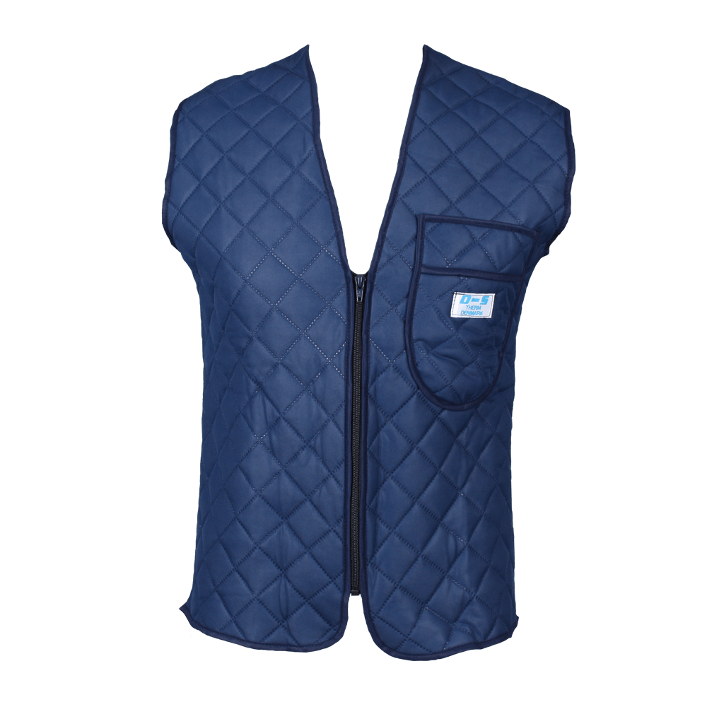 D-S Blå termovest 100% polyamid nylon Jersey X-Small