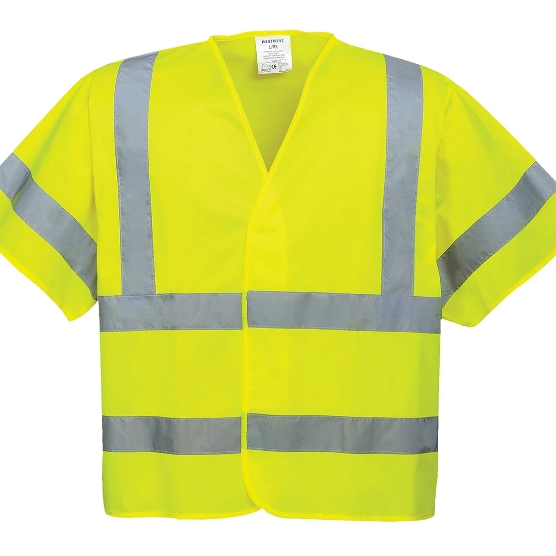 Gul kl. 3 Hi-Vis Vest m. Korte Ærmer - C471 S-M