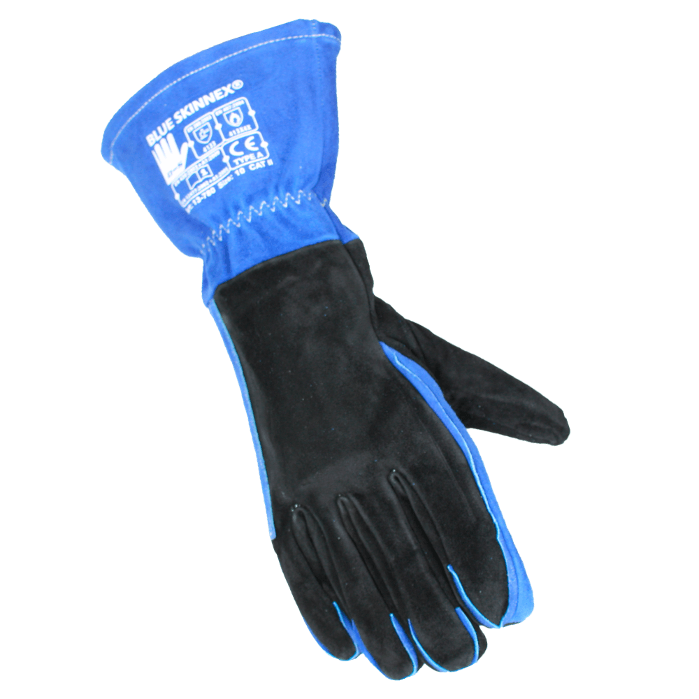 Blue Skinnex 780, TIG/MIG svejsehandske i okse spalt, med ekstra forstærkning i håndfladen, farve sort / blå længde 380 mm D-S 13-780 11 - XXL