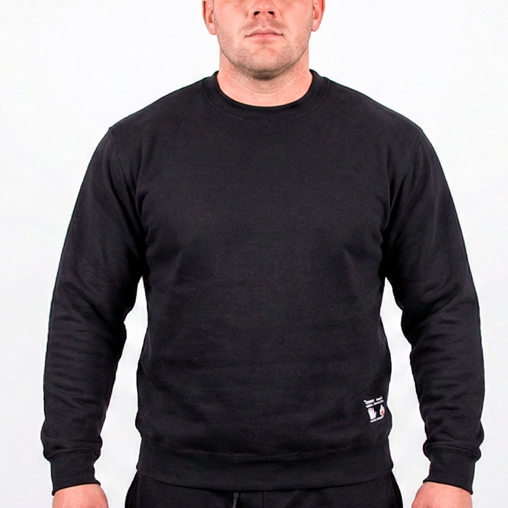 Trøje i VARMEX FIRE Jersey med rund hals, sort, antistatisk, og åndbar samt ribmanchet i håndled og linning Str XS-XXXXL Large