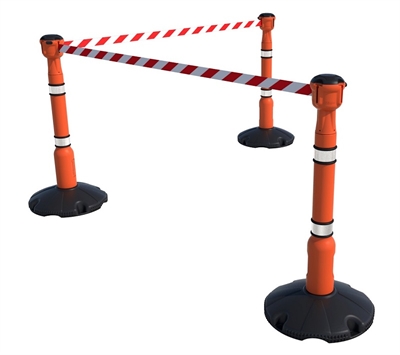 AfspærringsPakke med 3 punkter (3 x 9 m) SKIPPER system Rød