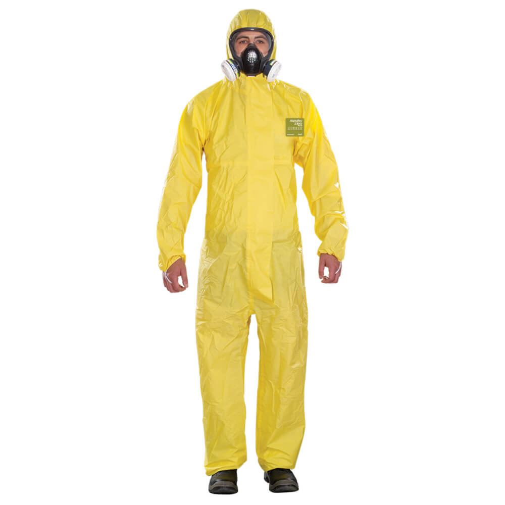 Microchem Alphatec 2300 Gul Coverall kemikaliedragt type 5B og 6B. Antistatisk beskytter mod biologiske midler EN 14126 XXXLarge