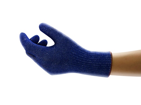 HyFlex 72-400 Fødevaregodkendt skærefast strikket handske, Latex fri, Niveau 5. Længde 230 til 267 mm 9 - L (Brun manchet)