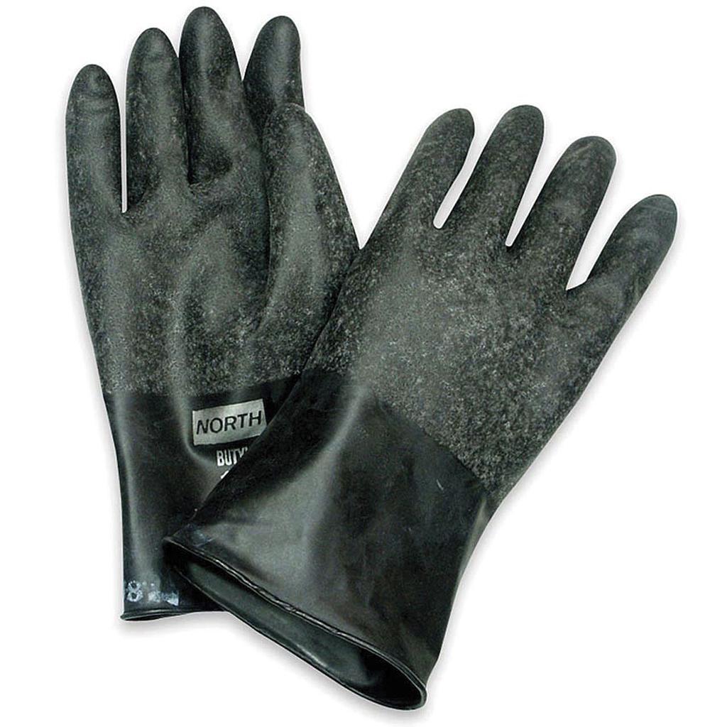 Honeywell RU Butyl ( North ) B131-R. Let, tynd og smidig butyl handske med ru overflade og rullekant, længde 280 mm tykkelse 0,33mm 9 - L