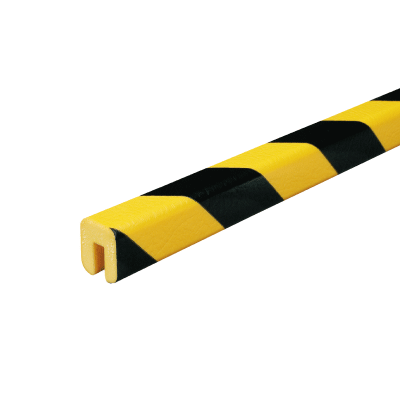 Kantbeskytter Profil G - gul/sort 5 meter