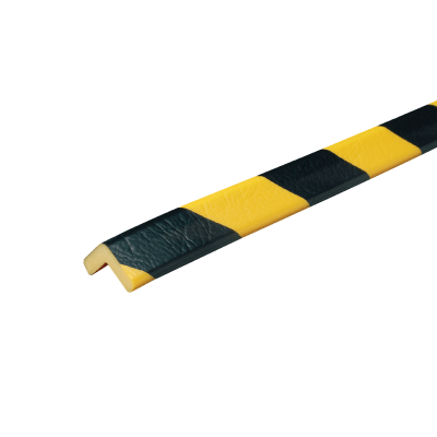 Kantbeskytter Profil E - gul/sort 5 meter