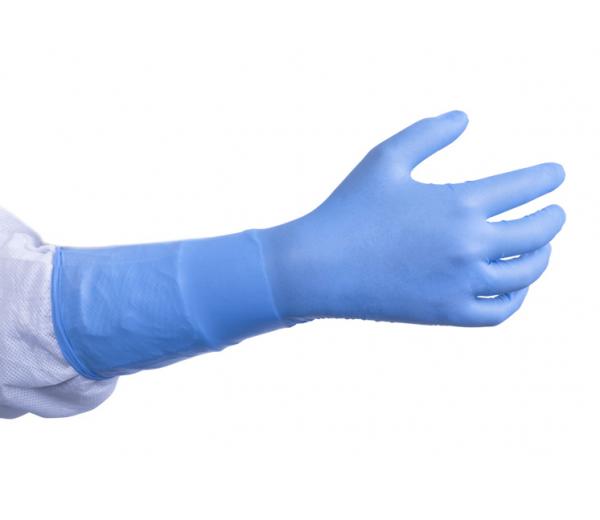 Microflex 93-243 nitrilhandske med ekstra lang manchet 395 mm yder fremragende beskyttelse af underarm, struktureret fingerspidser tykkelse 0,12mm 10