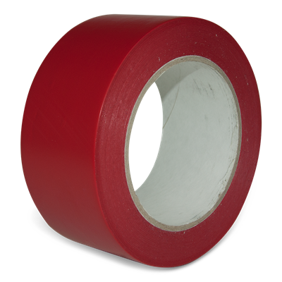 Gulvtape og Afstribningstape, 50 mm x 33 meter x 0,15 mm, DENFOIL Rød