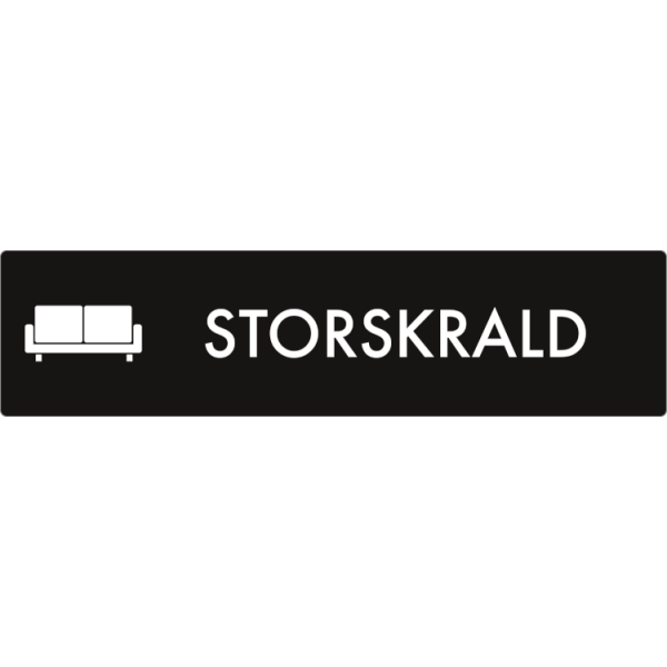 Affaldsskilt AF3002: Storskrald, fås i 3 forskellige materialer og str. mellem 60x60 mm - 240x240 mm 60x240 mm, Selvklæbende