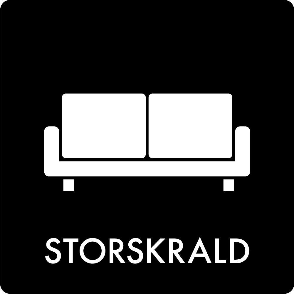 Affaldsskilt AF3002: Storskrald, fås i 3 forskellige materialer og str. mellem 60x60 mm - 240x240 mm 120x120 mm, Selvklæbende