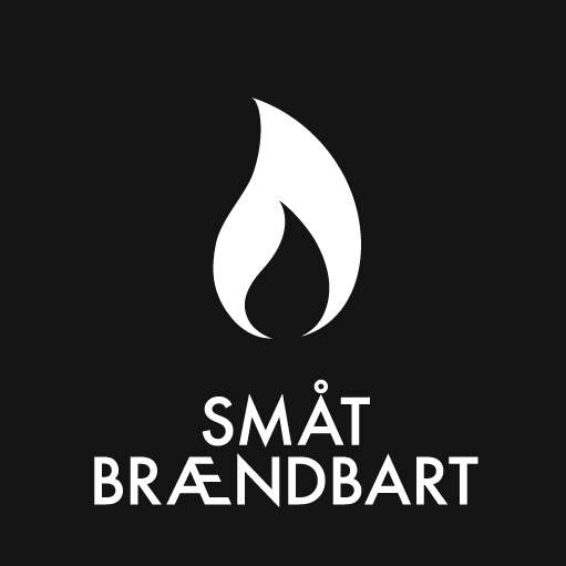 Affaldsskilt AF3003: Småt Brændbart, fås i 3 forskellige materialer og str. mellem 60x60 mm - 240x240 mm 60x60 mm, Selvklæbende