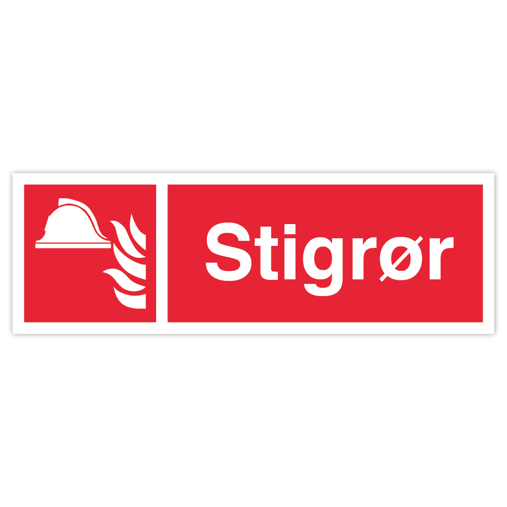 Stigrør skilt - Refleks Alu. 105 x 297 mm