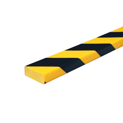 Overfladebeskytter Profil D - Gul/Sort 1 meter