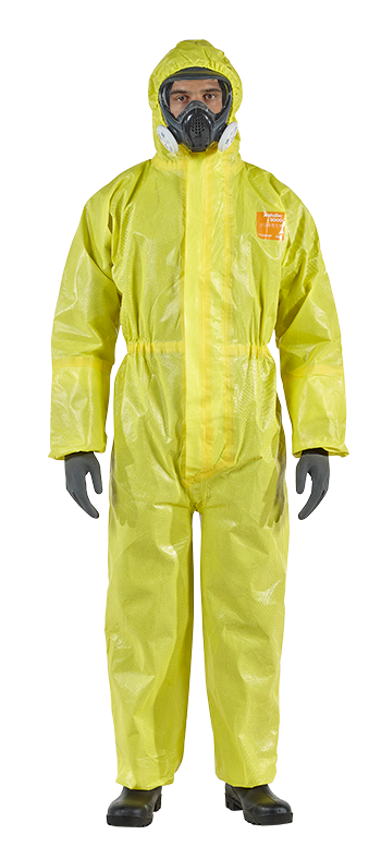 Microgard Microchem AlphaTec® 3000 - Model 111, Coverall slidstærk multilags antistatisk Type 3/4/5 Gul kemikaliedragt med dobbelt zip system og dobbe