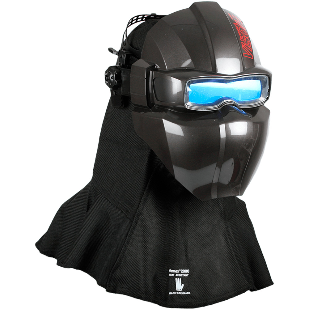 Virsor 2.0 Svejsemaske med VARMEX premium svejsehætte og automatisk neddæmpende svejsebriller, Arcshield 2 visor Small