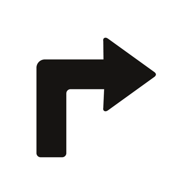 10 stk. Højrevendte til rute- og gulvmarkering, 200 x 200 mm. Sort