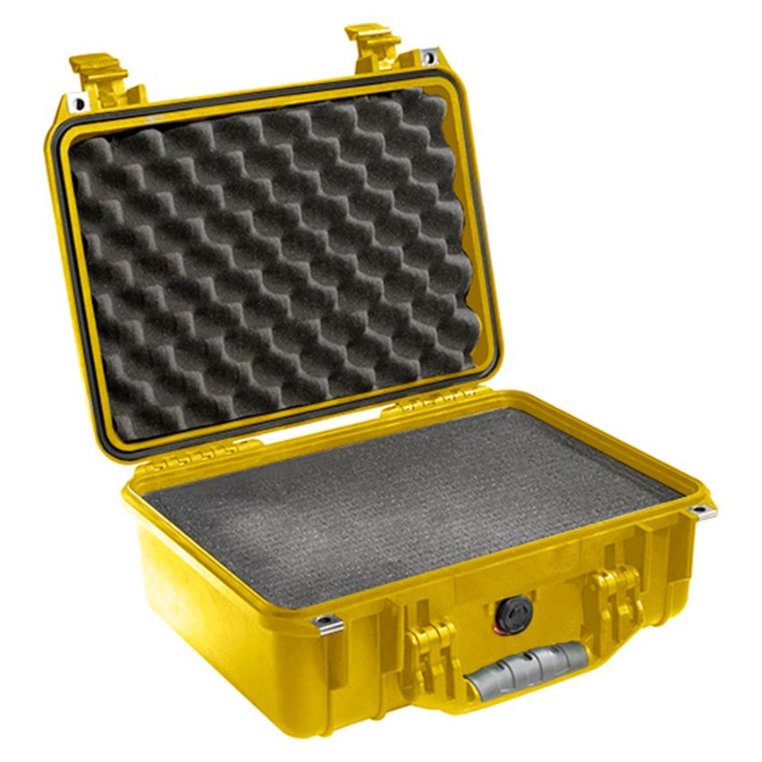 PELI&trade; 1450 Case med skum, flere farver (371x258x152mm) Gul