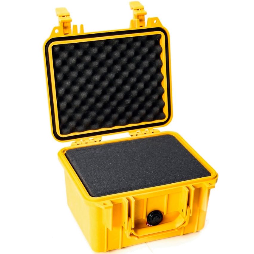 PELI&trade;1300 CASE MED SKUM, flere farver (233 x 178 x 155 mm) Gul