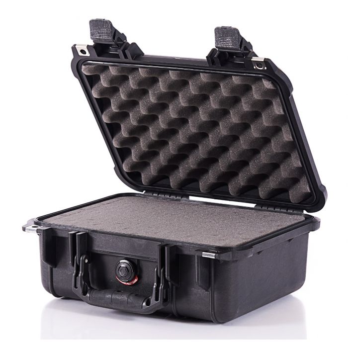 PELI&trade; CASE 1400 MED SKUM, flere farver (301 x 228 x 131 mm) Sort