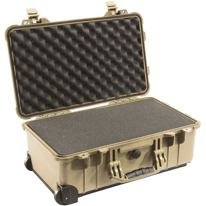 PELI&trade; 1510 med plukskum, professionel udstyrs case til beskyttelse af udstyr Dessert Tan