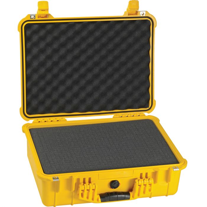 PELI 1520 Case med plukskum (454x324x171mm) Gul