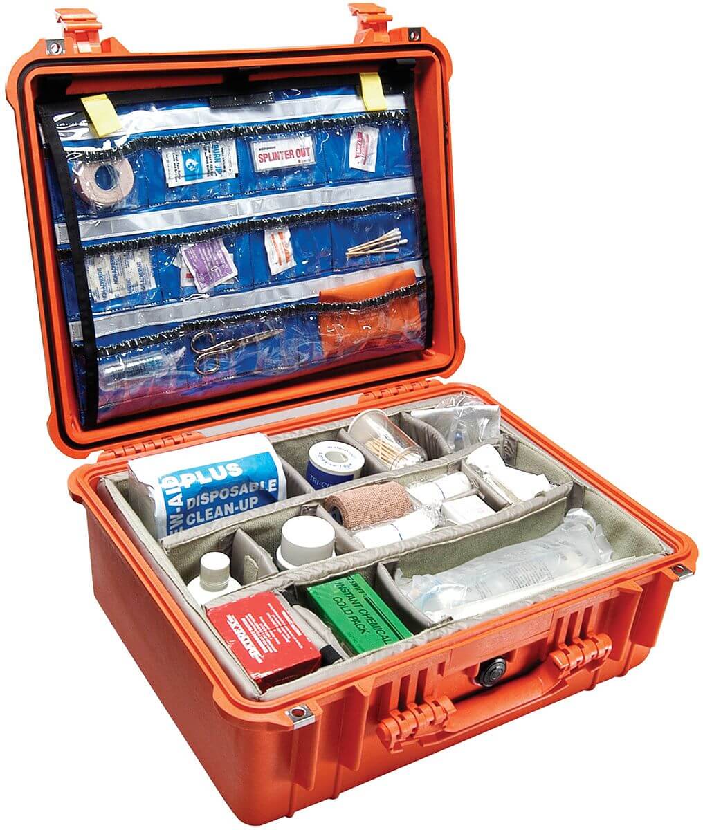PELI&trade; 1600EMS beskyttelses taske/kuffert designet til akutmedicinere og redningstjenester Orange