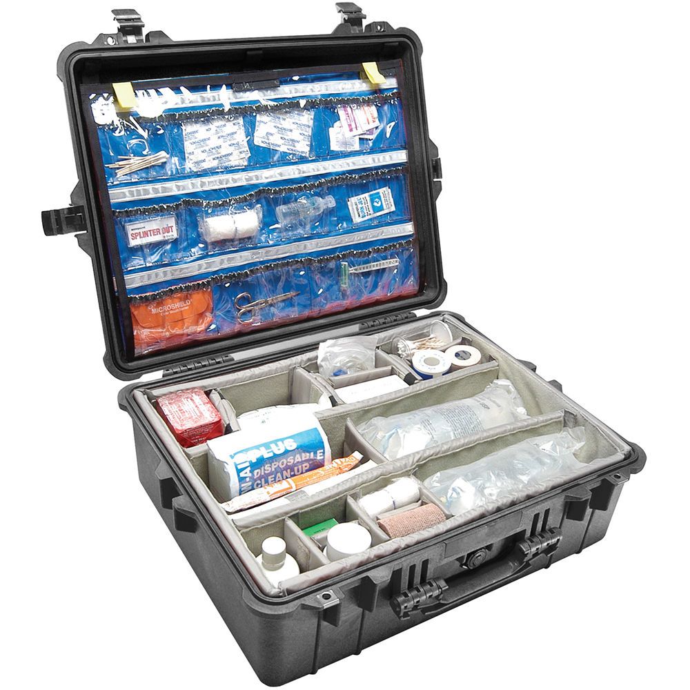 PELI&trade; 1600EMS beskyttelses taske/kuffert designet til akutmedicinere og redningstjenester Sort