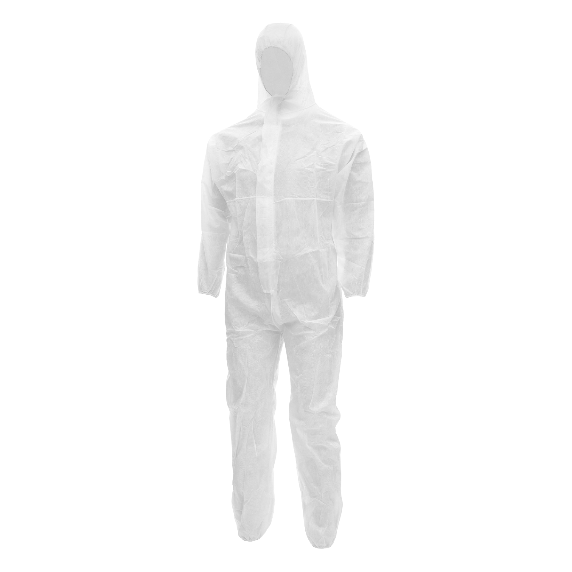 Nitras 4500 PP Besøgsdragt Gæste polypropylen coverall, med hætte elastik i talje og ben, samt lynlås Large
