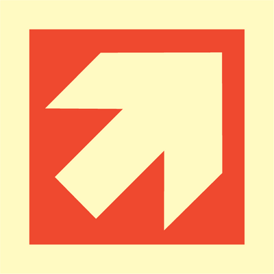 Arrow to corner 150x150 mm