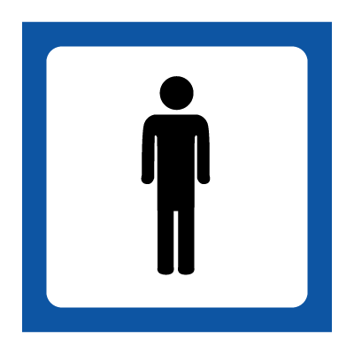 Herre symbol - Plast 200x200 mm