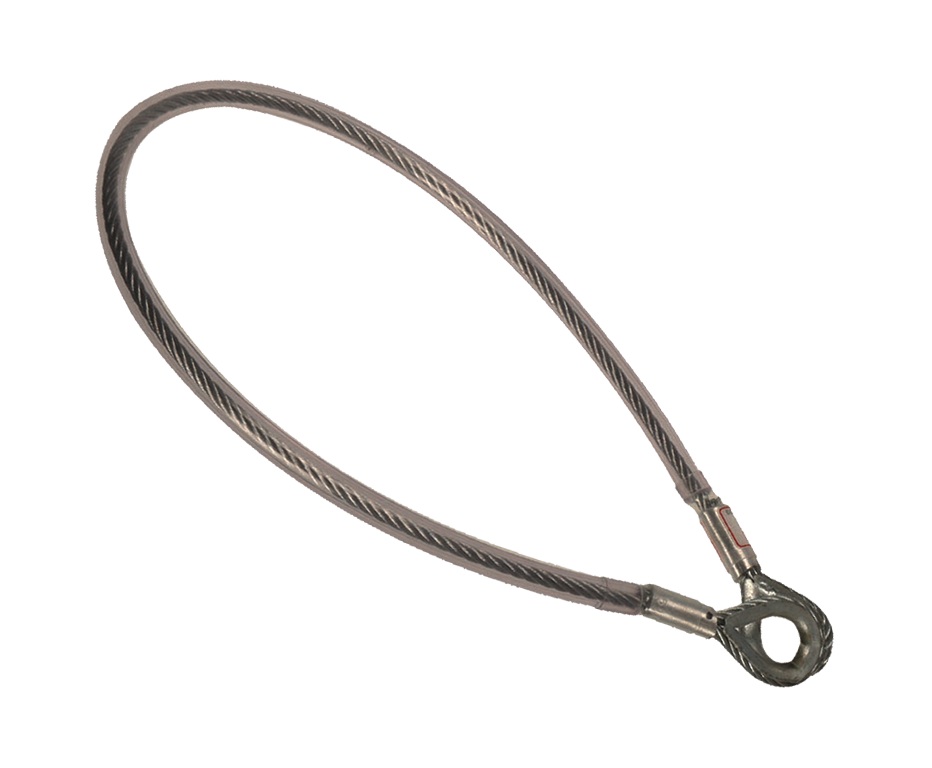 ASTW ankerstrop 1 meter 7 mm galvaniseret stål wire rope anchor strap