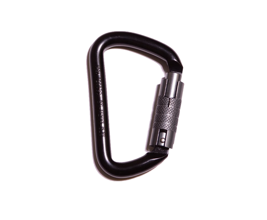 Karabin i aluminium, oval åbning 11mm PPEH-76 - 11 mm triple lock karabiner i legering.