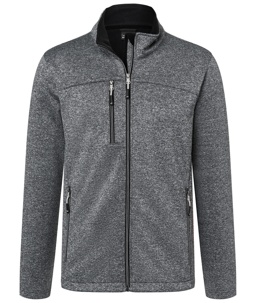Herre Softshell jakke Mørk melange/sort Large
