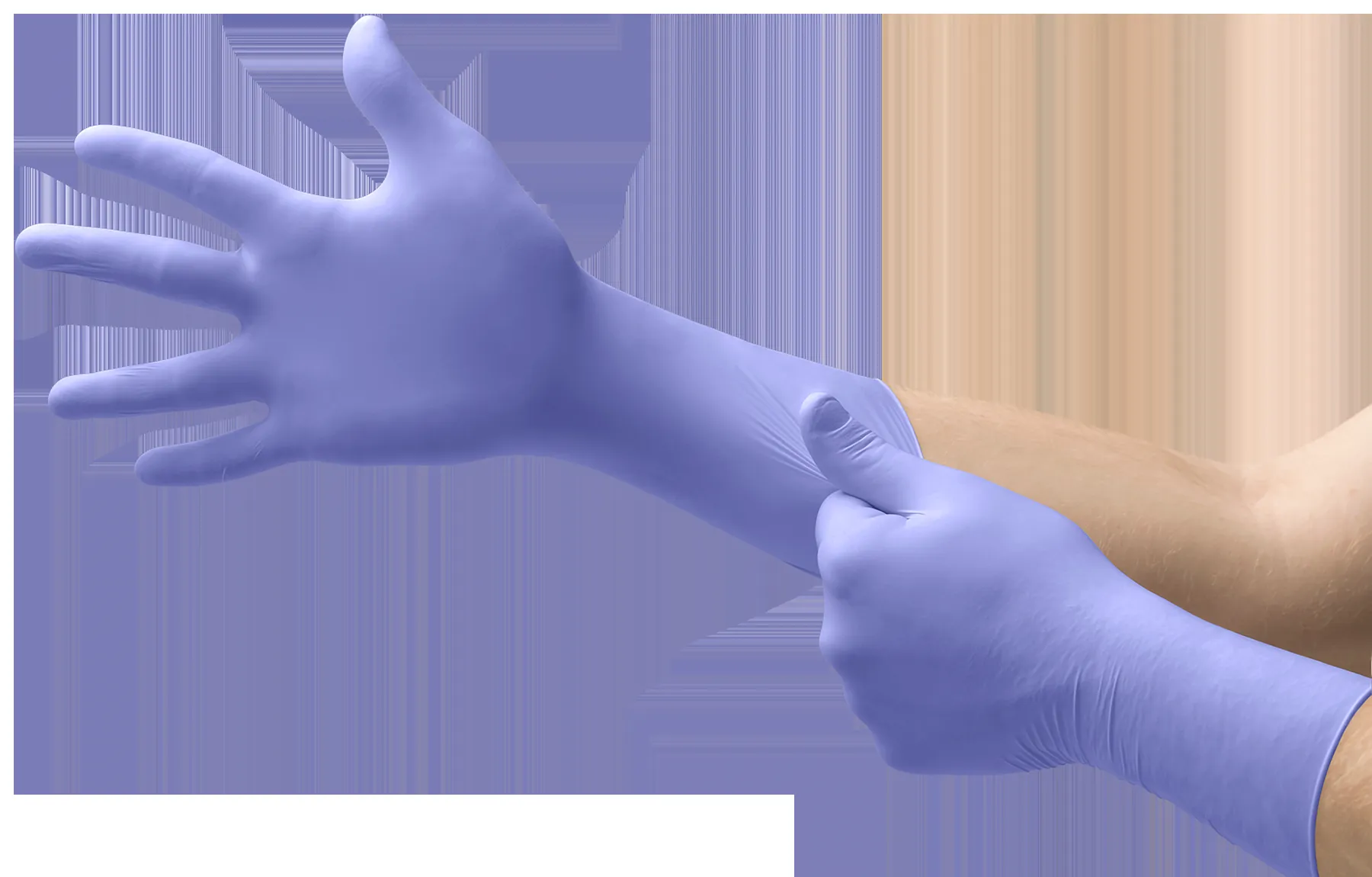 MICROFLEX 93-853 medicinsk godkendt kemikaliehandske, længde 295mm, aql 0,65 10.5-11 (XXL)