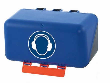 MINI SecuBox, boks til øjenværn, sikkerhedsbriller, goggles, blå