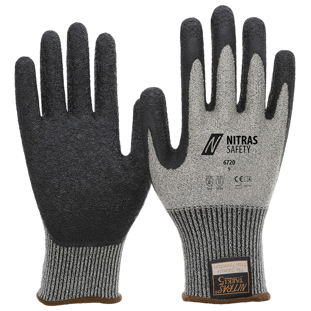 Nitras 6720 Skærefast latex handske Coup 3, TDM C, med varmebeskyttelse 9 - L