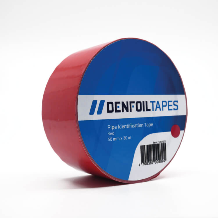 DENFOIL pipe markering selvklæbende tape Rød