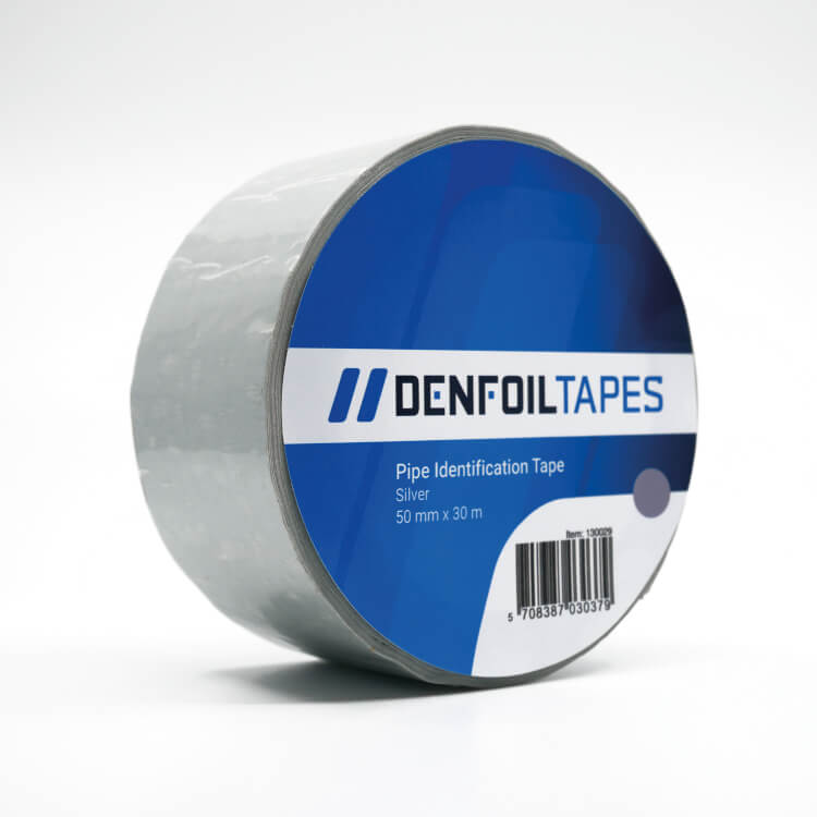 DENFOIL pipe markering selvklæbende tape Sølv
